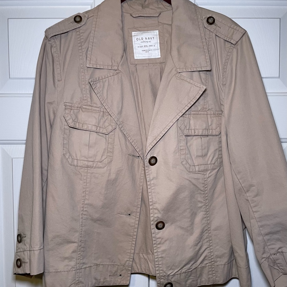 Old Navy Crop Jacket , Tan Size XXL